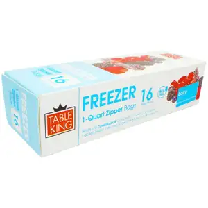 Freezer Quart Zipper Bags - Table King