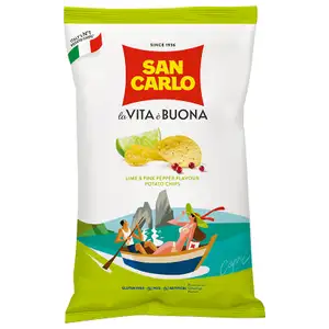 Potato Chips Lime & Pink Pepper Flavour - San Carlo