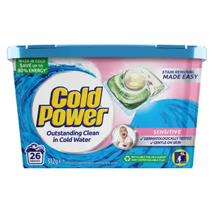 Laundry Detergent Sensitive Dermatologically Capsules - Cold Power
