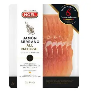 Sliced Serrano Ham All Natural 12 Months - Noel