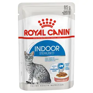 Indoor Sterilised Morsels in Gravy Pouch - Royal Canin