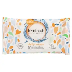 Intimate Wipes Flushable & Biodegradable - Femfresh