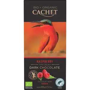 Organic Dark Chocolate with Raspberry 55% cacao - Cachet