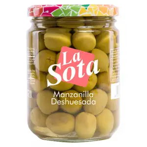 Pitted Manzanilla Olive Anchovy Flavor - La Sota