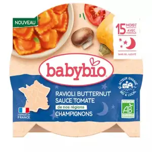 Ravioli, Butternut, Tomato Sace and Mushroom for 18 Months - Babybio