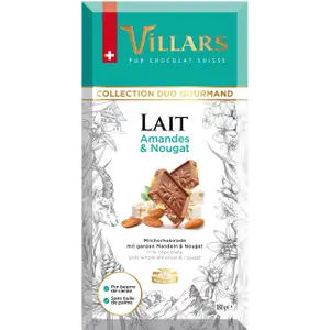 Milk Chocolate with Whole Almond & Nougat - Villars 