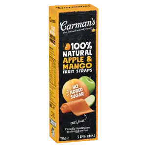 100% Natural Apple & Mango Fruit Straps - Carman's