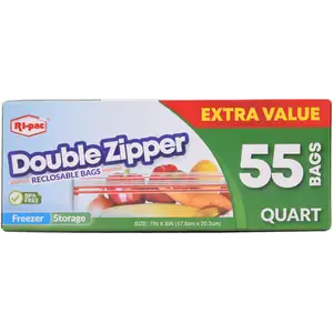Double Zipper Freezer & Storage Bags - Ri-Pac