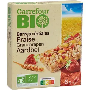 Organic Strawberry Cereal Bar - Carrefour