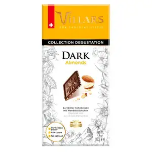 Dark Chocolate with Almond Pieces - Villars 