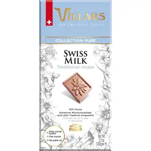 32% Cacao Original Authentic Swiss Milk Chocolate - Villars 