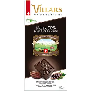 Dark Chocolate 70% No Added Sugar - Villars 