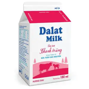 Fresh Pasteurized Milk Strawberry Flavor - Dalat Milk