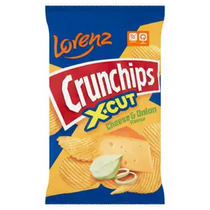 Crunchips X-Cut Cheese & Onion Flavour - Lorenz