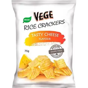 Gluten Free Rice Crackers Tasty Cheese Flavor - Vege