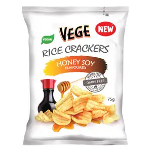 Gluten Free Rice Crackers Honey Soy Flavor - Vege