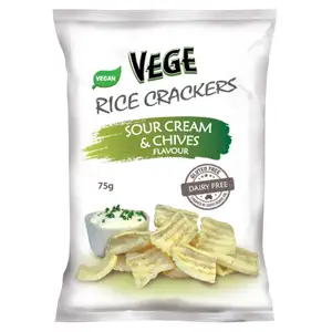 Gluten Free Rice Crackers Sour Cream & Chives Flavor - Vege
