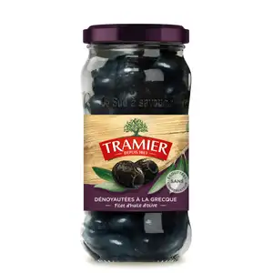 Greek Style Pitted Black Olives - Tramier