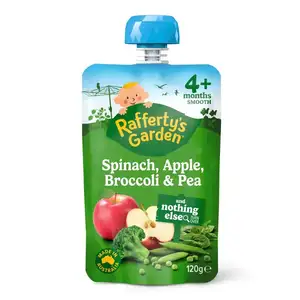 Spinach, Apple, Broccoli & Pea Smoothie for 4 Months Plus - Rafferty's Garden