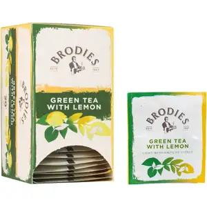 Green Tea with Lemon Tea Bags - Brodies