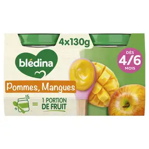 Apples and Mango No Added Sugar from 4/6 Months - Blédina