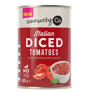 Diced Tomatoes with Oregano & Basil - CommunityCo