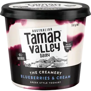 Blueberries & Cream Greek Style Yogurt - Tamar Valley