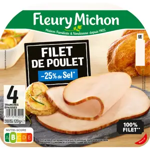 Chicken Fillet Less Salt 25% - Fleury Michon
