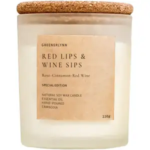 Red Lips & Wine Sips Candle - Special Edition - Greenerlynn
