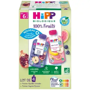 Baby Compote from 6 Months (Purple & Pink) - Hipp Biologique 