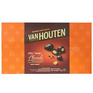 Whole Roasted Almonds Coated with Dark Chocolate - VanHouten