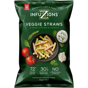 Veggie Straws Sour Cream & Herbs - Infuzions