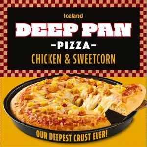 Chicken & Sweetcorn Deep Pan Pizza  - Iceland