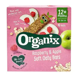 Rapberry & Apple Soft Oaty Bars from 12 Months - Organix
