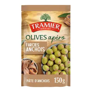 Appetizer Stuffed Olives with Anchovies - Tramier