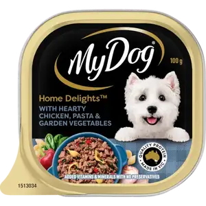 Minced Home Delights with Hearty Chicken, Pasta & Garden Vegetables - My Dog