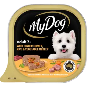 Adult 7+ with Tender Turkey, Rce & Vegetable Medley Loaf - My Dog