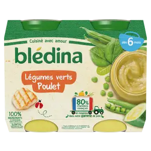 Baby Food from 6 Months, Green Vegetables and Chicken - Blédina
