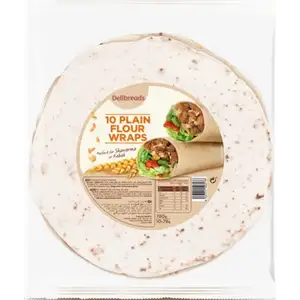 Plain Flour Wraps - Delibreads
