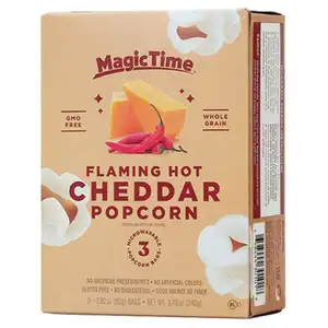 Gluten Free Microwavable Flaming Hot Cheddar Popcorn - Magic Time