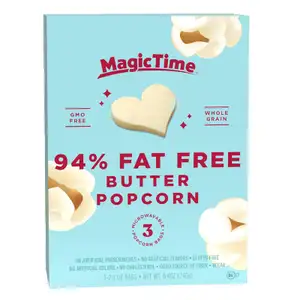 Gluten Free Microwavable 94% Fat Free Butter Popcorn - Magic Time