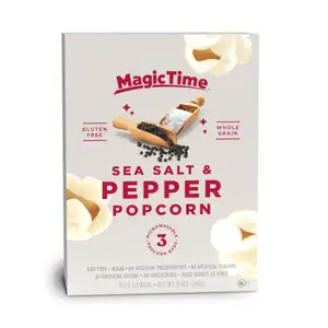 Gluten Free Microwavable Sea Salt & Pepper Popcorn - Magic Time