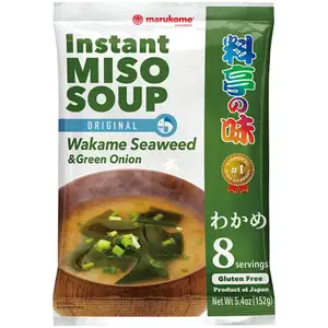 Instant Miso Soup with Wakame Seaweed & Green Onion - Marukome