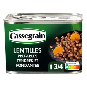 Soft Prepared Lentils - Cassegrain