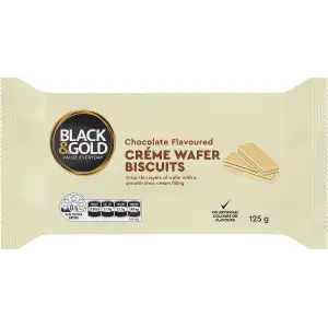 Chocolate Creme Wafer Biscuit - Black & Gold