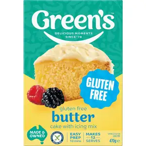Gluten Free Butter Cake with Icing Mix - Green's