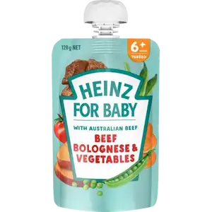 Beef Bolognese & Vegetables Puree for 6 Months Plus - Heinz