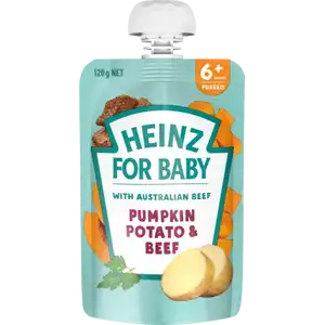 Pumpkin, Potato & Beef Puree for 6 Months Plus - Heinz