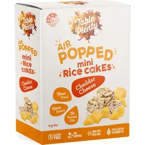 Air Popped Mini Rice Cakes Sour Cheddar Cheese - Table of Plenty