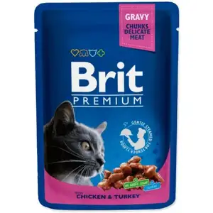 Chicken & Turkey Chunk in Gravy Pouch - Brit